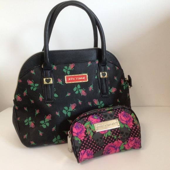 Betsey Johnson Handbags - Betsey Johnson Satchel with Cosmetic Pouch
